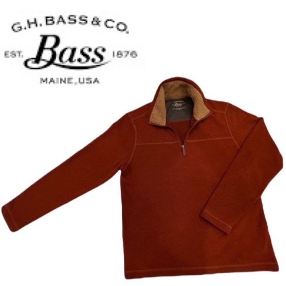 G.H. Bass & Co Men’s Medium Shirt Zipper Pullover - Picture 3 of 6
